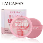 Waterproof Light Mist No-Powder Matte Concealer - Oil Control Brightening Complexion Setting Powder with Powder Puff for Makeup