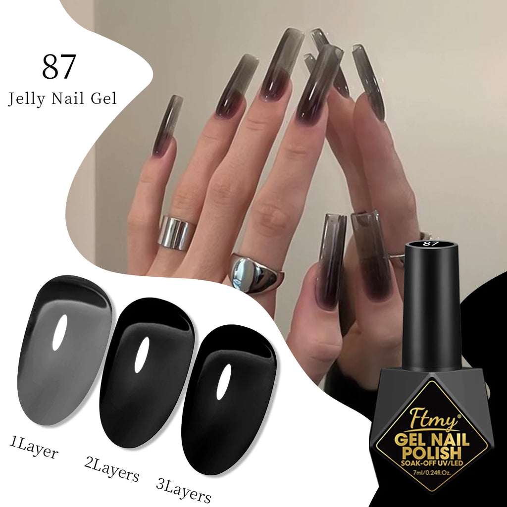 FTMY 7ML Jelly Gel Nail Polish Candy Color Gel Polish Long Lasting Nail Gel For Nail Salon - Multicolor Optional