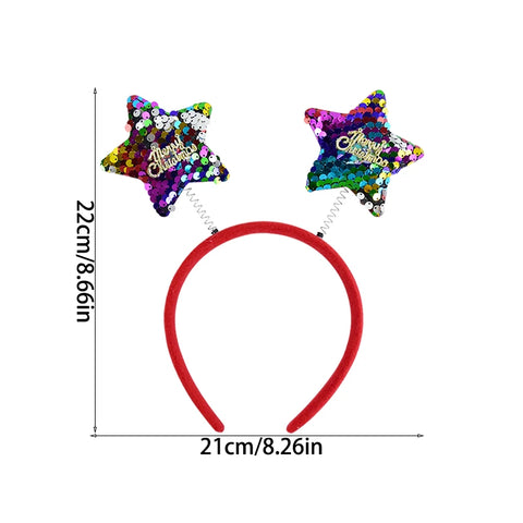 Christmas Headband Kids Adult Santa Claus Elk Xmax Tree Hair Accessories Photo Props Christmas Decoration 2025 New Year Gifts