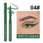 1Pc Ultra-fine Matte Smooth Waterproof Green Purple Eyeliner Gel Pencil Pearlescent White Eyeliner Easy Wear Eyeliner Pen Makeup
