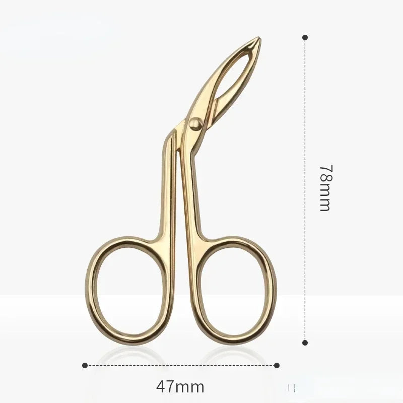 New Elbow Eyebrow Pliers Clip Scissors Tweezers Straight Pointed Stainless Steel Eyebrow Plucking Makeup Beauty Tools