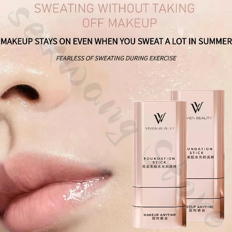 VIVIEN BEAUTY Double-head Foundation Stick Concealer Light Transparent Eraser Covers Spots and Acne Pores Brightens Skin Tone