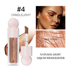 4Color Face Liquid Highlighter Bronzer Contouring Highlight Fluid Makeup Face Shimmer Shine High Lighter Iluminador Maquillaje