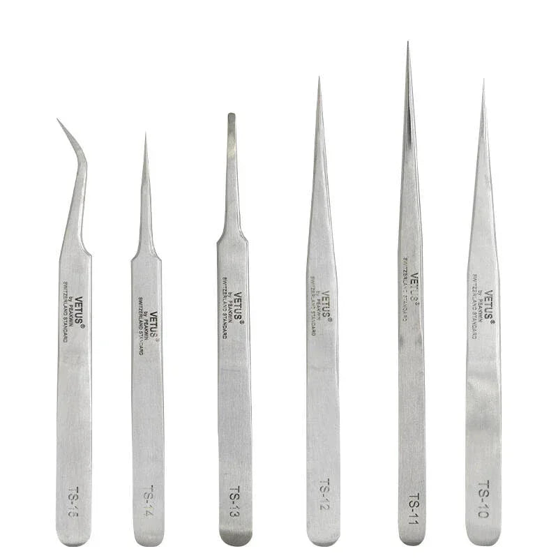 Stainless Steel Industrial Anti-static Multitool Tweezers Curved Eyebrow Lash Tweezer Precision Clamp Watchmaker Repair Tool