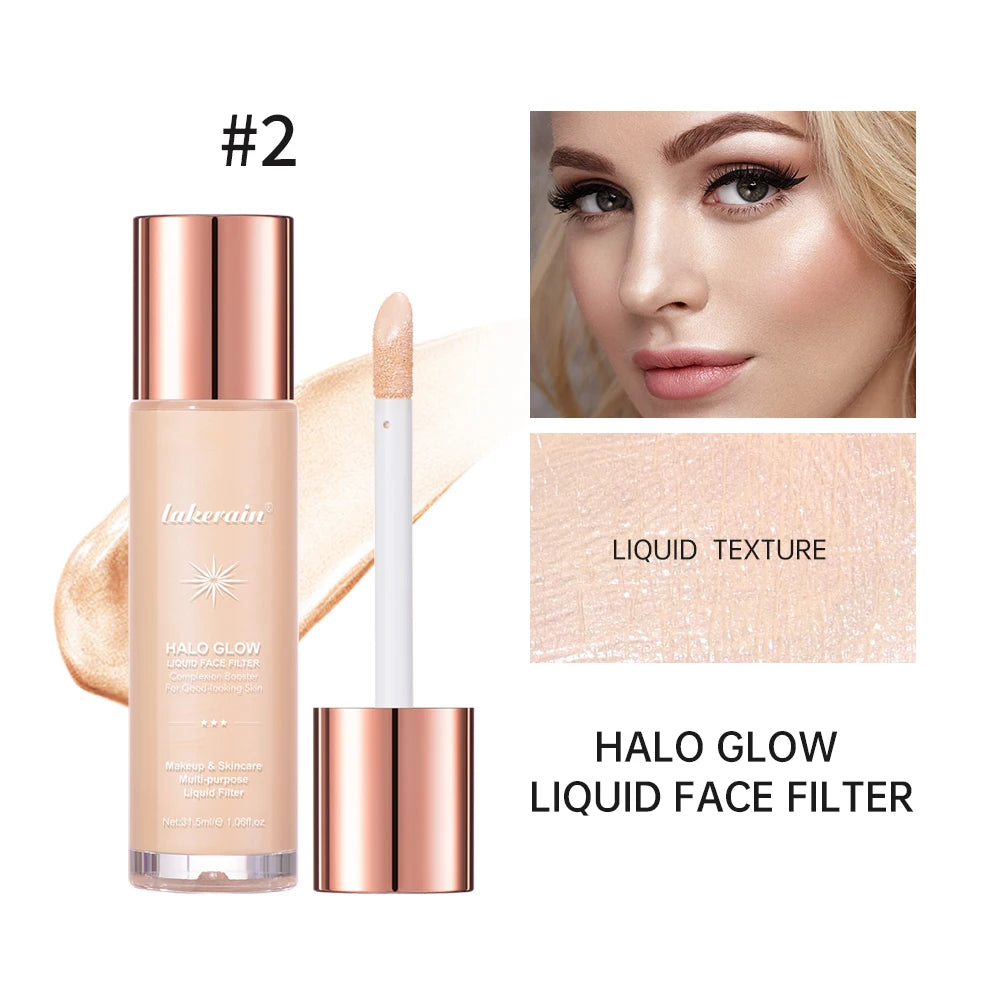 2 IN 1 Skincare & Primer Liquid Highlighter Face Contouring Moisturizing Brightening Skin Tone Bronzer Glow Body Face Makeup