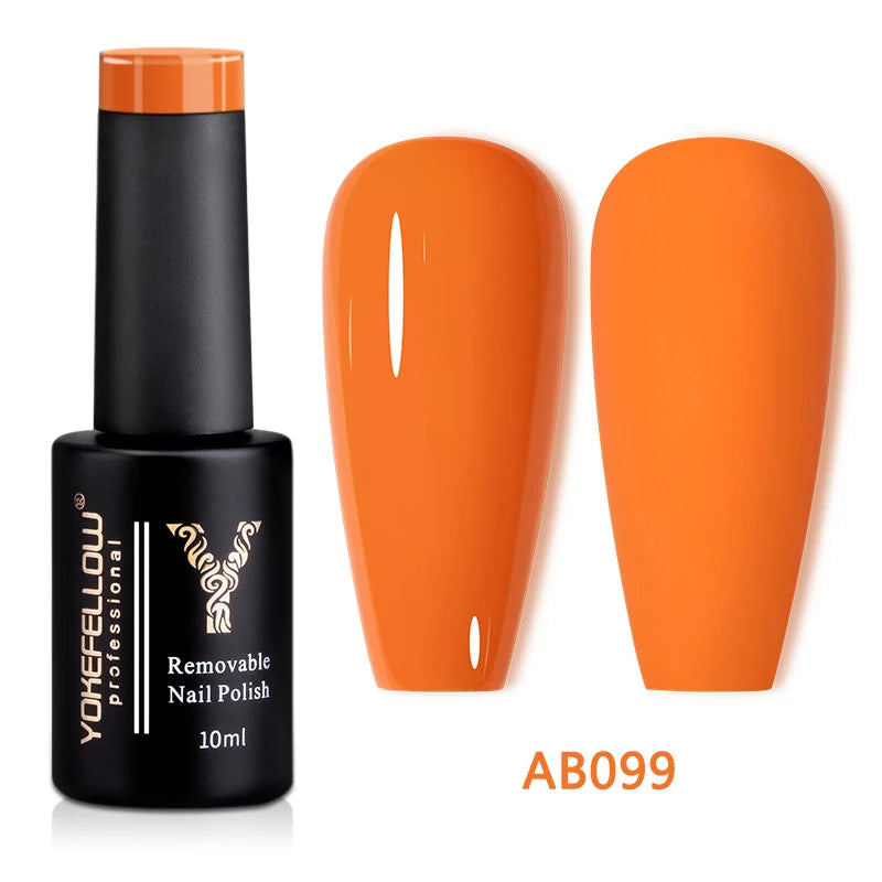 YOKEFELLOW 10ml Jelly Nude Gel Nail Polish High Quality Translucent Pink Nail Gel Varnish Soak Off UV Gel Polish Long Lasting