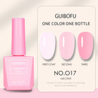 1pc 15ml Milky Jelly Nude Gel Nail Polish Transparent Colors Sheer White Pink Gel Nail Kit For Salon 68 Color