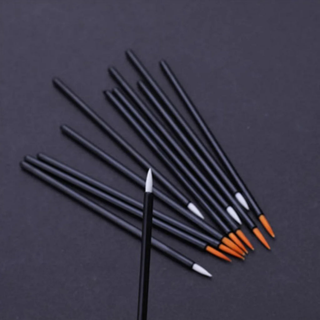 50PCS Eyeliner Lip Brush Lip Line White and Yellow Makeup Tools