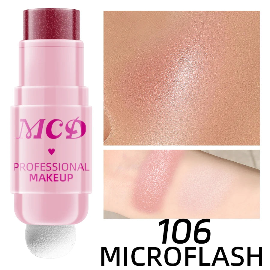 6Colors Makeup Blush Stick Lip Tinted Cooling Water Jelly Tint Jelly Blush Stick Bronzer Cheek and Nose Grooming  Matte Blush