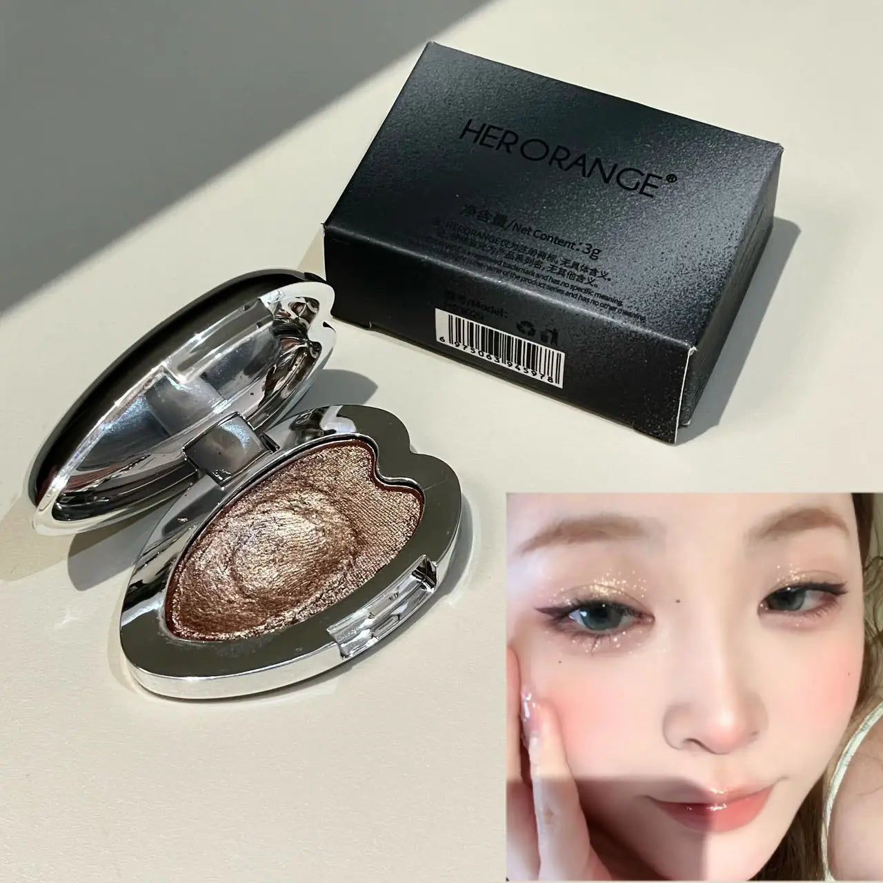 Monochrome Gloss Metallic Eyeshadow Palette Punk Smoky Green Blue Eyeshadow Mashed Potato Waterproof Shimmer Lying Silkworm