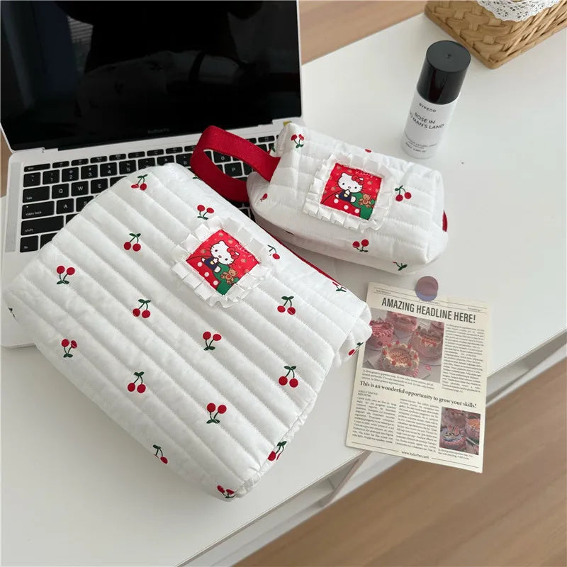 Ladies' Cute Large Capacity Cat Makeup Bag Women Instagram Travel Portable Convenient Toilet Bag Student Storage Pen Case