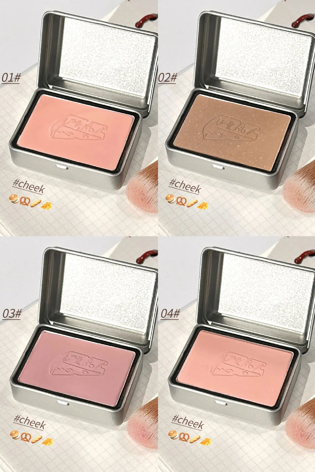Peninsula Iron Box Blush 4 colors Drunken Rose Cheek Blusher Powder Matte Apricot Rouge Contour Palette Natural Face Makeup