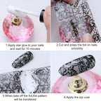 1Box-10pcs Nail Sticker Leopard Print Series Nail Foils Animal Leopard Texture Starry Nail Transfer Decals Slider Manicure DIY