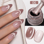 PUENTE 7.5ML Sparkling Pinkish Purple Laser Cat Magnetic Gel Nail Polish Holographic Rainbow Effect Soak Off UV Nail Art Varnish