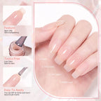 BORN PRETTY 250g Light Pink Jelly Gel Nail Polish Nude Milky White Peach Translucent Color UV LED Soak Off Nail Salon Varnish