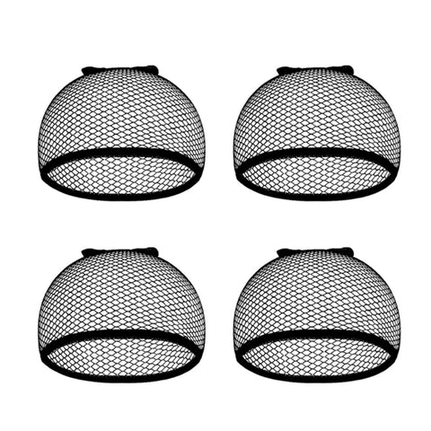 Long Wig Caps, Open End Mesh Net Liner Weaving Cap, Wig Caps ForWomen Black Pack Of 6 Pcs