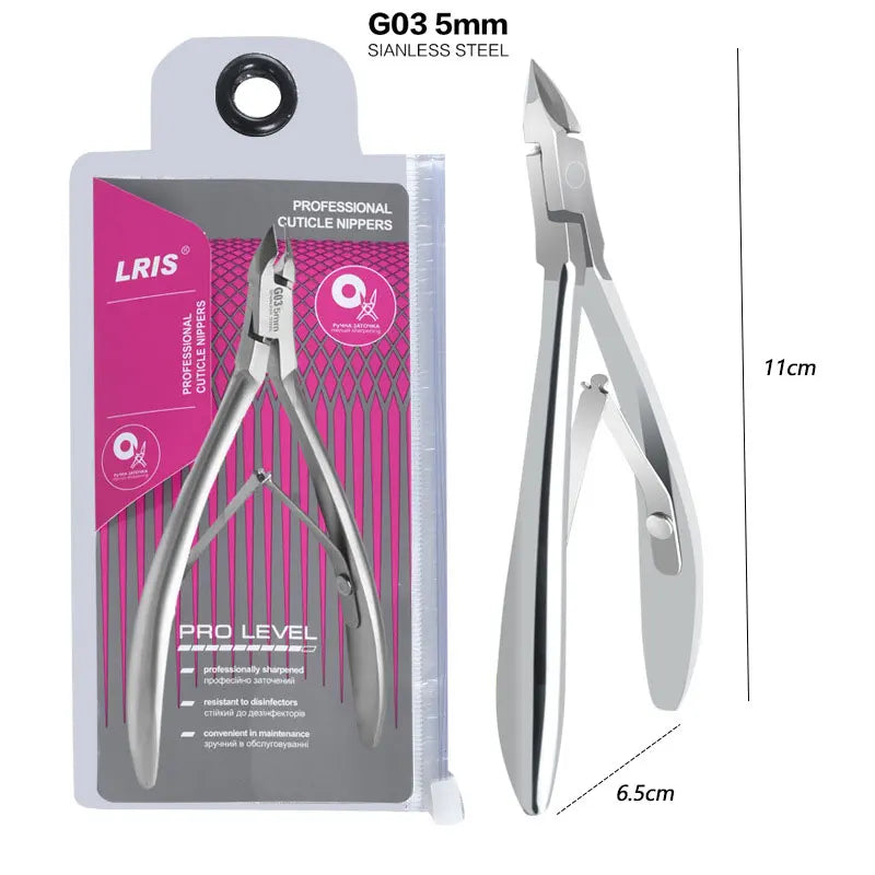 Stainless Steel Cuticle Trimmer Nail Nipper Cuticle Remover for Nail Products Toenails Dead Skin Professional Pedicure Tools