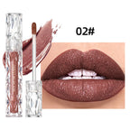 QIBEST Glitter Shimmer Liquid Lipstick High Quality Waterproof Lightweight Lip Gloss Long Lasting Lip Tint Make Up Cosmetics