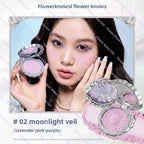 Flower Knows Shell's Jewel Silk Satin Blush Lasting Matte Puffing Natural Brightening Facial Cosmetics 5g
