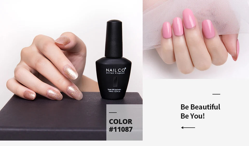 NAILCO 15ml 10pcs/Set Nude Colors Gel Nail Polish UV Gel Nail Polish Pink Nail Lakiery Esmalte Top Base Nail Art Design Vernis