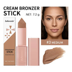 Cream Bronzer Stick and Contour Stick 2-in-1 bronzing and contouring instant depth & dimension to the face flawlessly over base