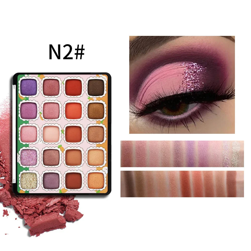 High Quality MISS ROSE 20 Colors Diamond Nude Eyeshadow Palette Make Up Pigment Silky-Smooth Matte Shimmer Eye Shadow Cosmetics