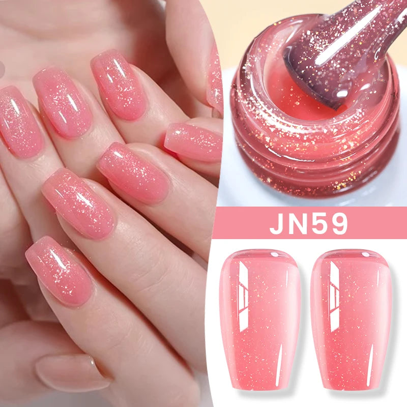 BORN PRETTY Milky White Jelly Nude Gel Nail Polish 10ml White Translucent Soak Off Gel Vernis Semi Permanent Need UV Light Cure