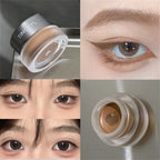 3-Color Eyeliner Eyebrow Gel Cream With Brush Waterproof Lasting Non Smudging Matte Red Brown Easy Wear 3 In 1 Korean Makeup