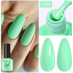 LILYCUTE Nude Crystal Rubber Base Gel Nail Polish Natural Color Semi Permanent UV Gel Soak Off Self Leveling Nail Gel Varnishes
