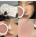 Monochrome Blush Palette Matte Peach Rouge Cute Bunny Rose Red Cheek Tint Blusher Powder Natural Face Contouring Shadow Makeup