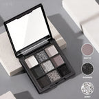 A 9-color smoky eyeshadow palette, long-lasting, waterproof, and easy to apply, perfect for creating a smoky punk makeup look.