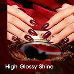 GELLEN Dark Red Jelly Transparent Gel Nail Polish Pink Skin 6pcs Set Quick Air Dry Autumn Winter Nails Polishes 10ml 2026 New