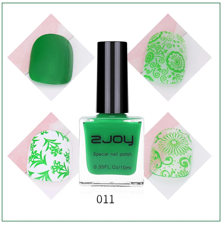 10ml Nail Stamping Polish Varnish Black White Colorful Nail Printing Lacquers for Stamping Plate 30 Colors Nail Stamping Polish