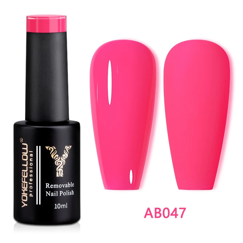 YOKEFELLOW 10ml Jelly Nude Gel Nail Polish High Quality Translucent Pink Nail Gel Varnish Soak Off UV Gel Polish Long Lasting
