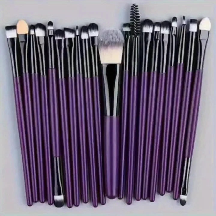20-Piece Luxury Makeup Brush Collection - Premium Vegan Brush Set for Flawless Foundation, Contouring, Eyeshadow, and More, with