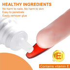 3 bottles Nail Glue Remover for Fake Nails Easily Removes Acrylic Nails, Press-On Nails & Rhinestones - Convenient Prying Cap