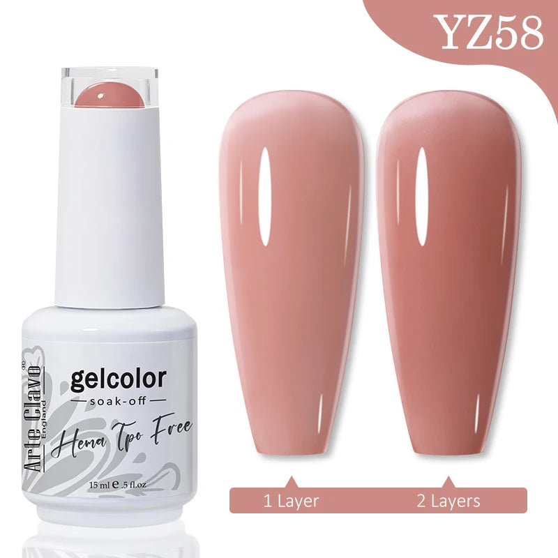 Arte Clavo Hema Free TPO Free Nail Gel Polish Nail Supplies Vernis Semi Permanent Nail Art Manicure Soak Off UV Gel Nail Varnish