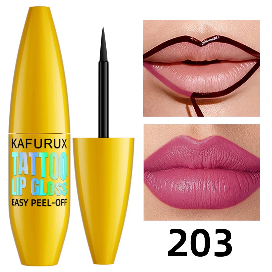 7 Colors Waterproof Peel off Lip Stain Reveal Long Lasting Pink Red Rose Matte Lip Liner Gloss High Pigment Lip Tint Makeup Gift
