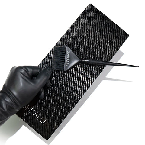 SHKALLI Professional Carbon Fibre Hair Balayage Board and Brush Set Hair Dyeing Tool Kit for Hairdressers