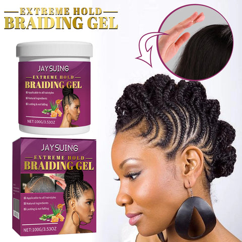 Styling Braiding Gel Wax Carbomer Long Lasting Strong Hold Pomade Anti-Frizz Smooth Hair Finishing Shaping Hair Edge Control