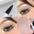 Professional White Eyeliner Gel Pen Waterproof Smudge-Proof Long Lasting Eye Brightening Multi-Use Cosmetic Tool Stage Makeup