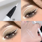 Professional White Eyeliner Gel Pen Waterproof Smudge-Proof Long Lasting Eye Brightening Multi-Use Cosmetic Tool Stage Makeup