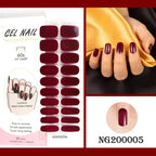 Leopard Semi-Cured Gel Nail Strips Simple Transparent Color Adhesive Long Lasting Gel Nail Stickers Harden In UV Lamp Need