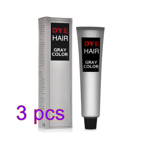 Gray Color Hair Dye Cream Unisex Hair Creams Professional Hair Dye Salon Wax Smoky Gray Punk Style Natural Plant Extract Dye