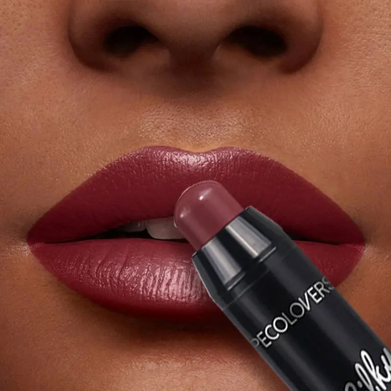 Matte Lipstick Pencil Waterproof Long Lasting Non-Stick Cup Lip Stain Tint Cosmetic Nude Lipstick Pen Makeup Maquillage