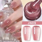BORN PRETTY Milky White Jelly Nude Gel Nail Polish 10ml White Translucent Soak Off Gel Vernis Semi Permanent Need UV Light Cure