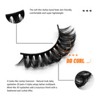 GROINNEYA 5/20 Pairs Russian Strip Lashes DD Curl False Eyelashes Natural Lashes Strips Curl Pack 4 Styles Eyelashes Extensions