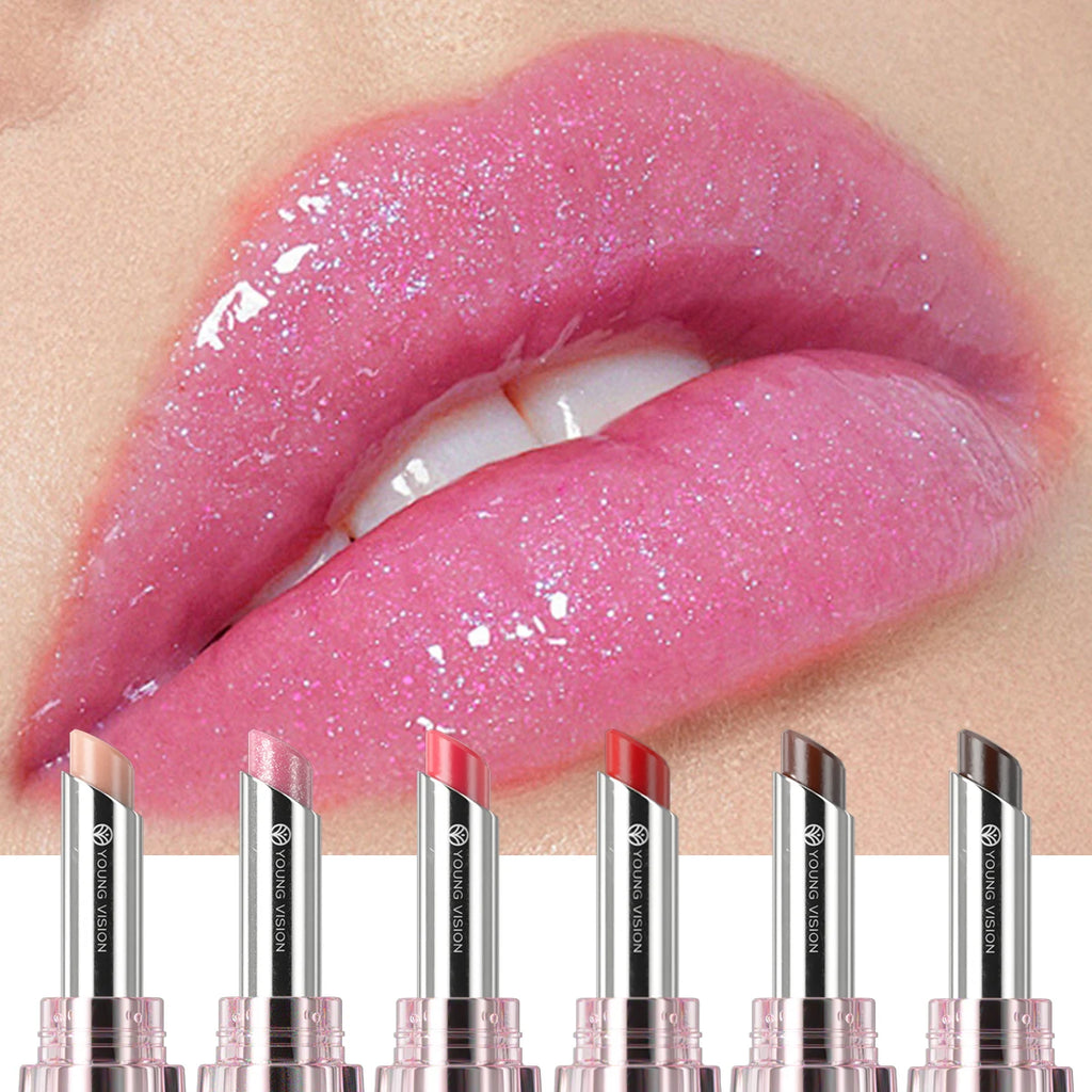 YOUNG VISION 6 Colors Fine Shimmer Nourishing Light Lipstick Long Lasting Colors Easy to Apply Lip Moisturizing Lipstick
