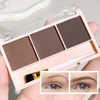 3-Color Brow Powder Set with Brush - Long-lasting, color-resistant, versatile contour makeup set for natural, three-dimensional