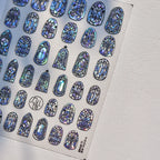 1pcs Dream Flower Window Shell Light Nail Art Stickers Japanese Flower Self Adhesive Stickers Press On Nails Decoration Decals